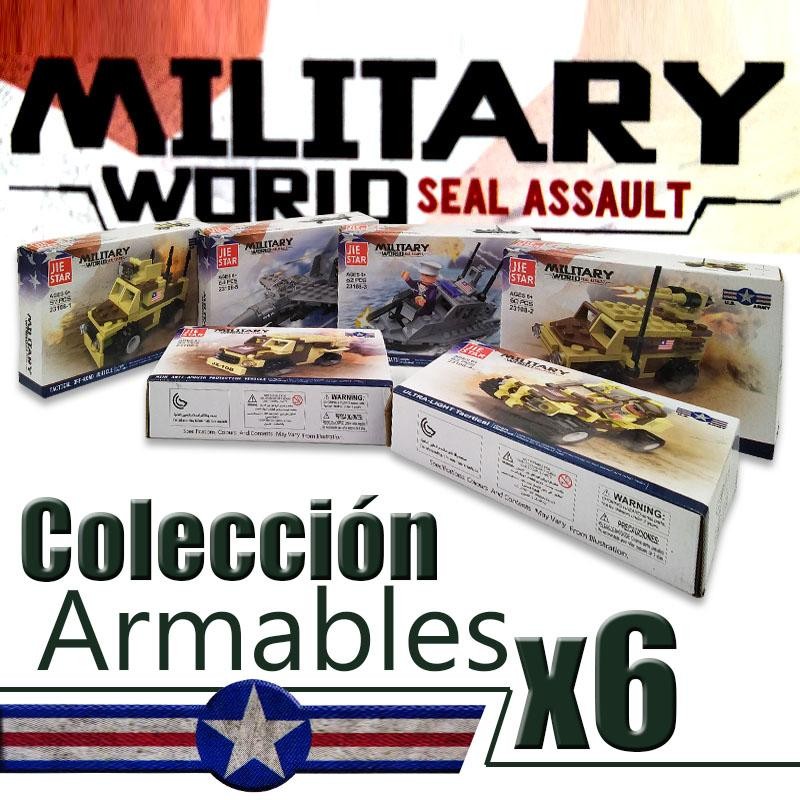 CARROS MILITARES ARMABLES JUGUETES BLOQUES VEHÍCULOS JUGUETERÍA