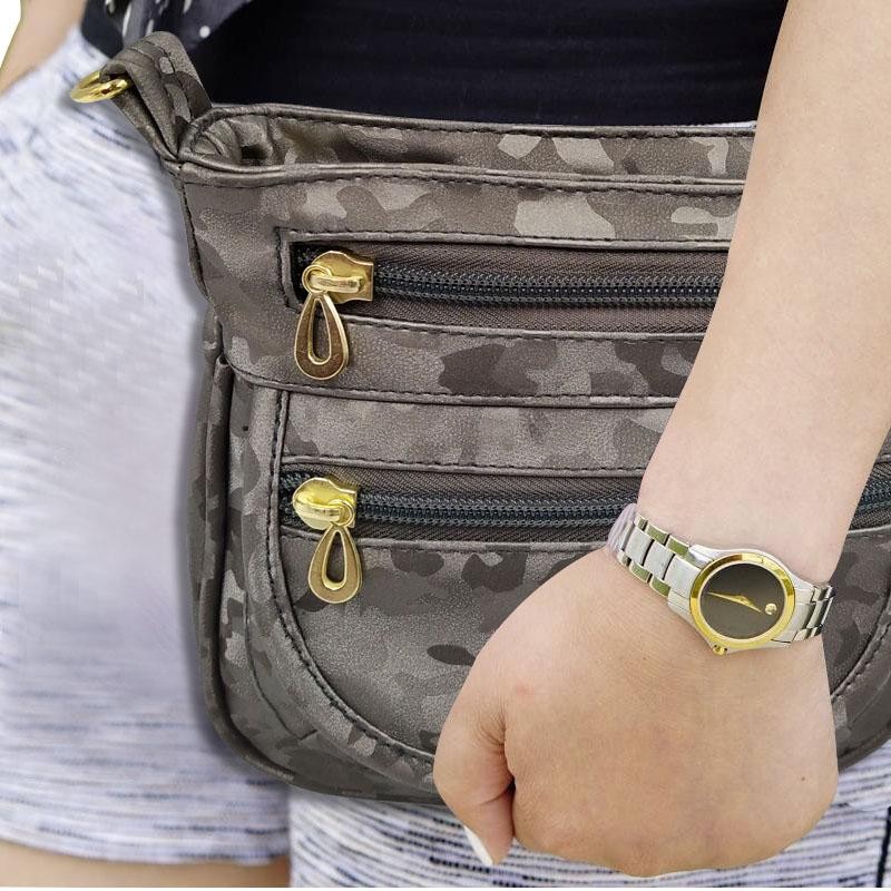 BOLSOS DAMA DISEÑO CAMUFLADO GRIS FEMENINO CARTERA MODA