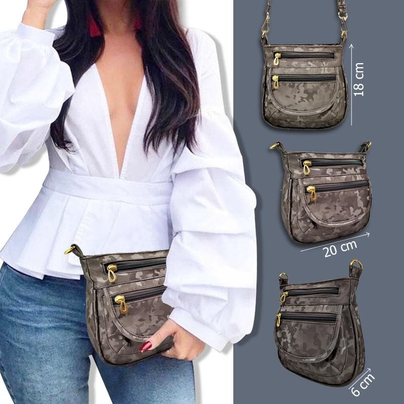 BOLSOS DAMA DISEÑO CAMUFLADO GRIS FEMENINO CARTERA MODA