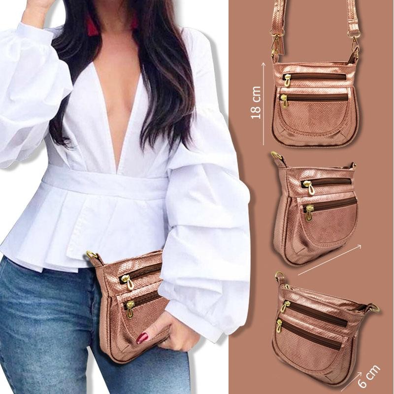 BOLSOS DAMA DISEÑO CORRUGADO SALMON FEMENINO CARTERA MODA