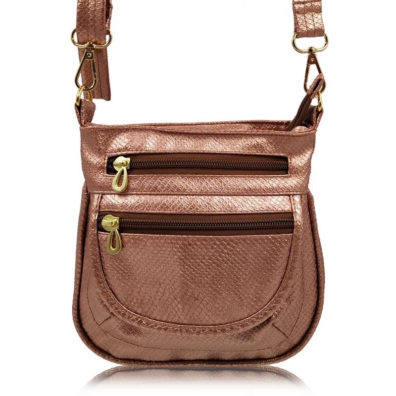 BOLSOS DAMA DISEÑO CORRUGADO SALMON FEMENINO CARTERA MODA