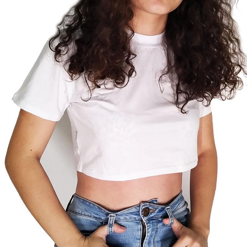 CROP TOPS BLANCO FEMENINO BLUSAS DAMAS ROPA MODA VESTUARIO