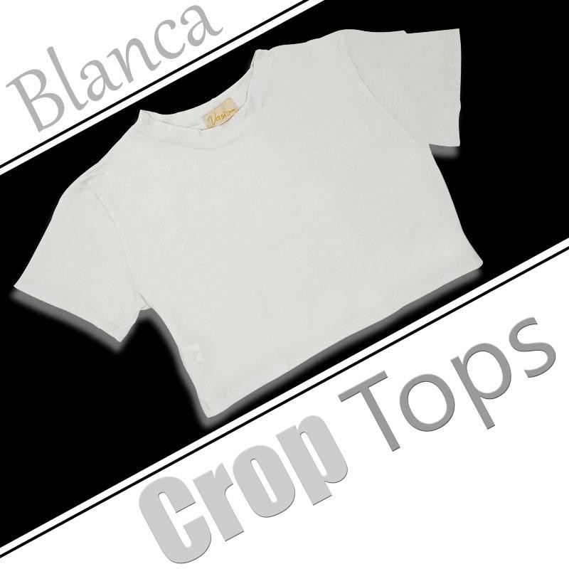 CROP TOPS BLANCO FEMENINO BLUSAS DAMAS ROPA MODA VESTUARIO