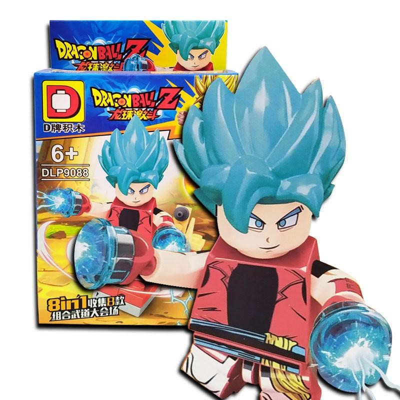 DRAGON BALL SON GOKU BLUE ARMABLE FIGURA JUGUETE DIDÁCTICO BLOKS JUGUETERÍA