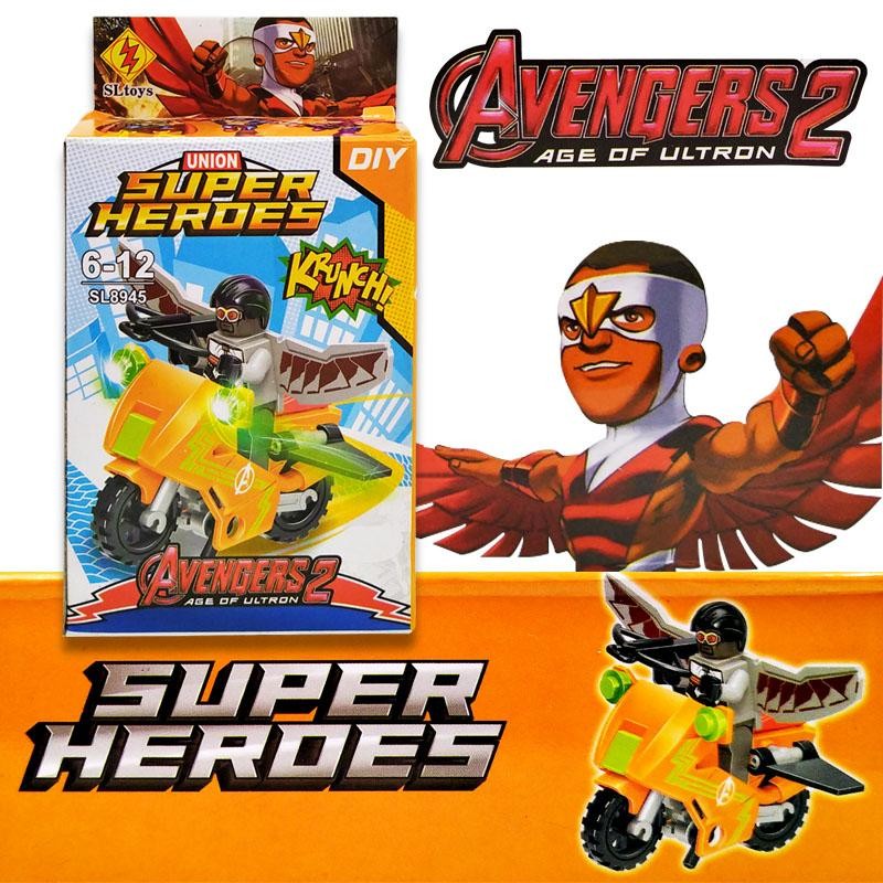 SUPER HÉROES ARMABLE FIGURA FALCON JUGUETE DIDÁCTICO BLOKS JUGUETERÍA