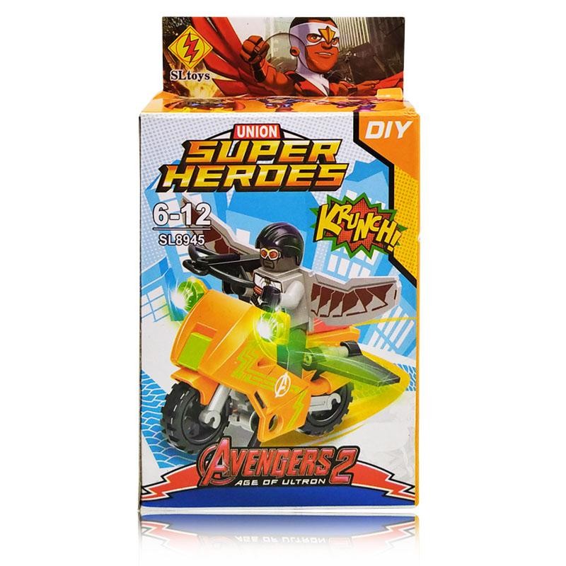 SUPER HÉROES ARMABLE FIGURA FALCON JUGUETE DIDÁCTICO BLOKS JUGUETERÍA