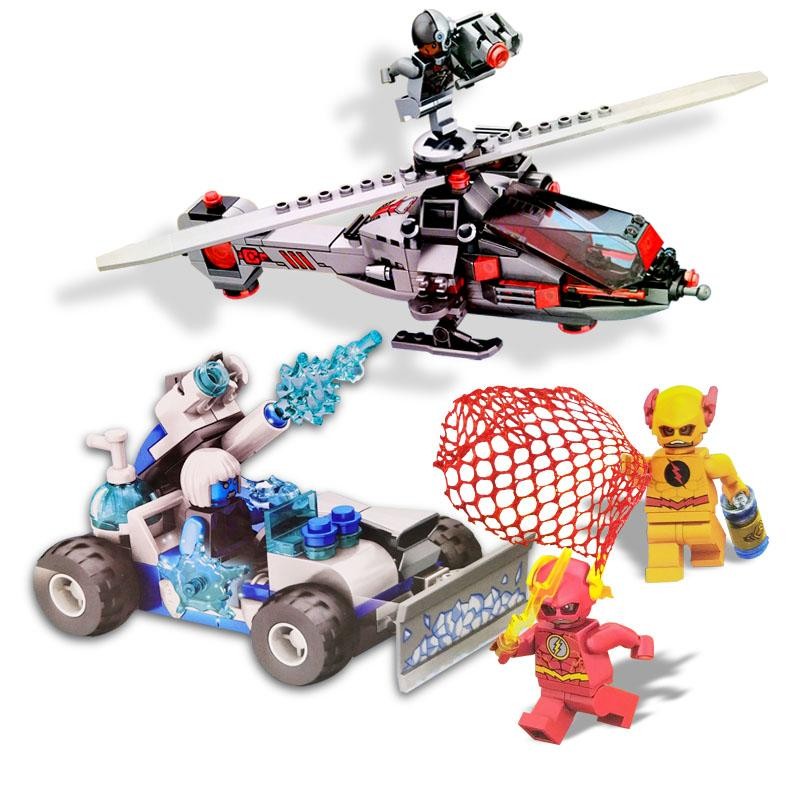 HÉROES ASSEMBLE ARMABLES HELICÓPTERO FLASH BLOCKS JUGUETE DIDÁCTICO JUGUETERÍA