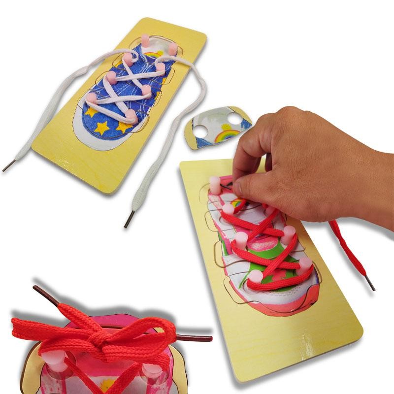 ROMPECABEZAS ATAR CORDÓN ROJO DIDÁCTICO JUGUETES JUGUETERÍA