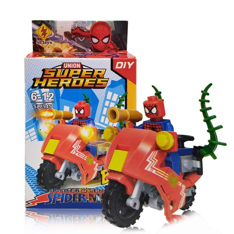SUPER HÉROES ARMABLE FIGURA SPIDERMAN JUGUETE DIDÁCTICO BLOKS JUGUETERÍA