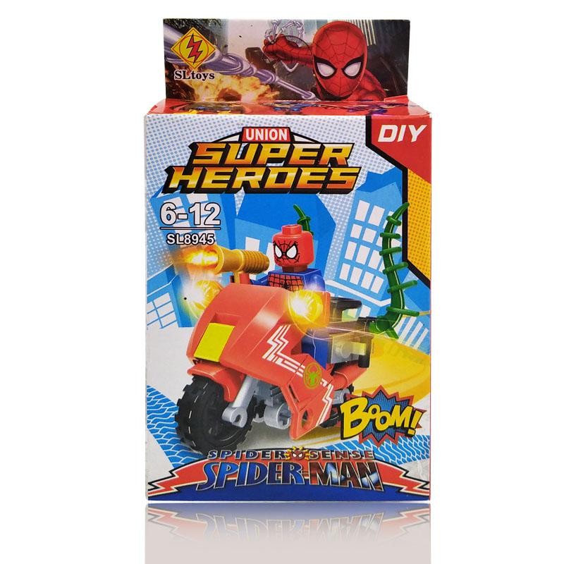SUPER HÉROES ARMABLE FIGURA SPIDERMAN JUGUETE DIDÁCTICO BLOKS JUGUETERÍA