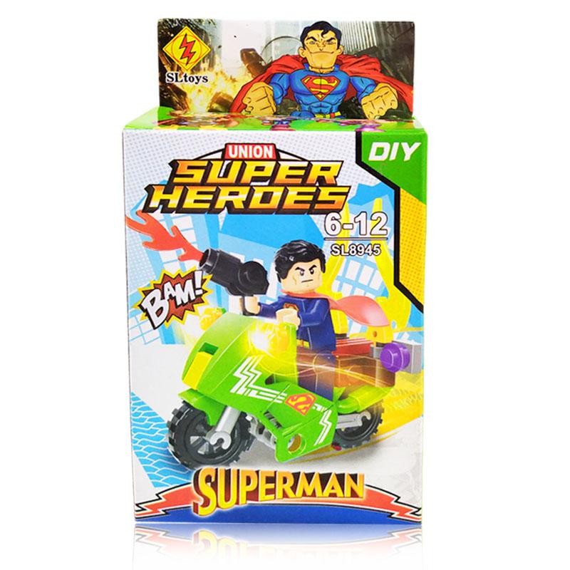SUPER HÉROES ARMABLE FIGURA SUPERMAN JUGUETE DIDÁCTICO BLOKS JUGUETERÍA