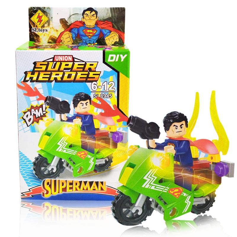 SUPER HÉROES ARMABLE FIGURA SUPERMAN JUGUETE DIDÁCTICO BLOKS JUGUETERÍA