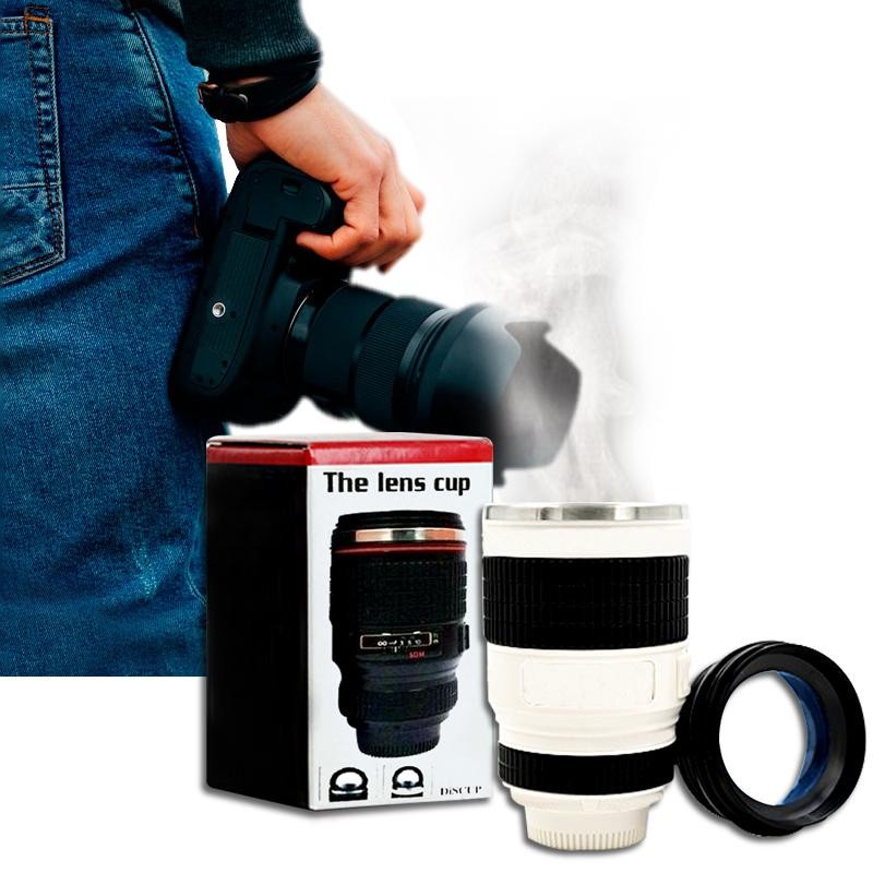 TERMO LENTE FOTOGRÁFICO BEBIDAS HOGAR DECORACIÓN THE LENS CUP