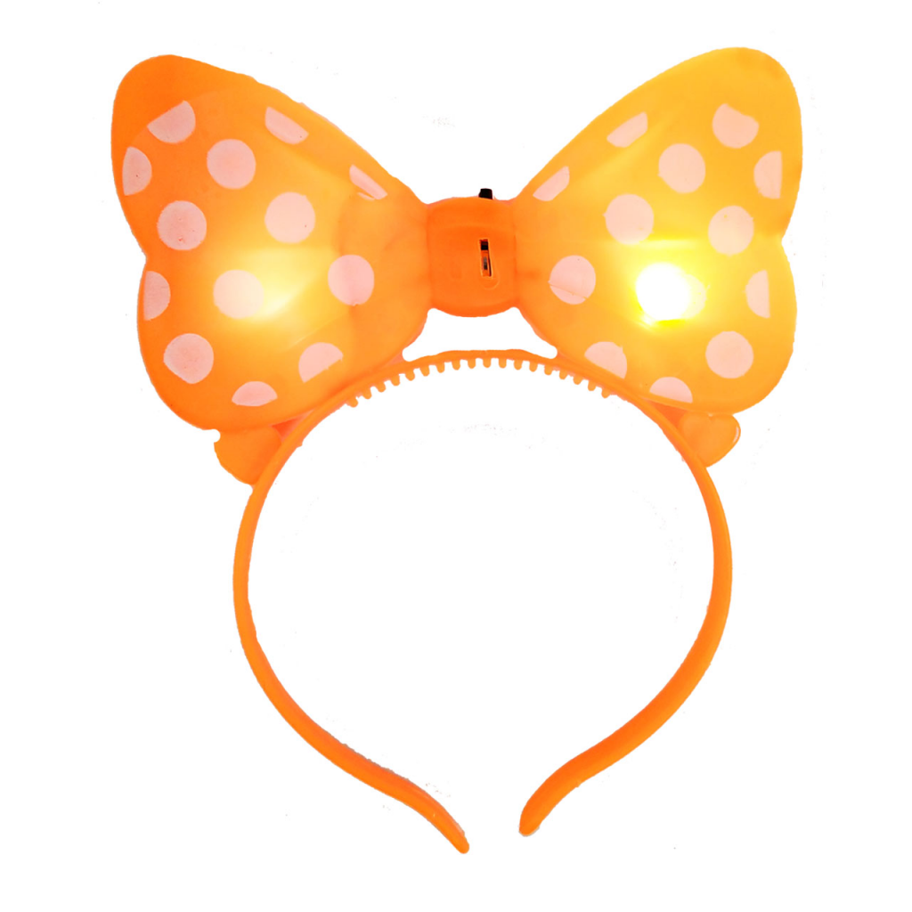 DIADEMA BALACA MINNIE LUCES JUGUETE NARANJA