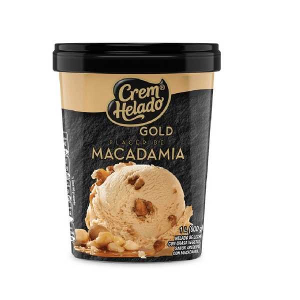 CREM HELADO GOLD PLACER MACADAMIA*1LT