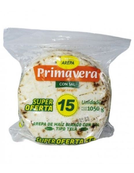 AREPA PRIMAVERA SONSONEÑA 15 UND*1050 GR