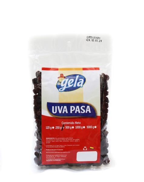 UVAS PASAS  ALIMENTOS GELA*100GR