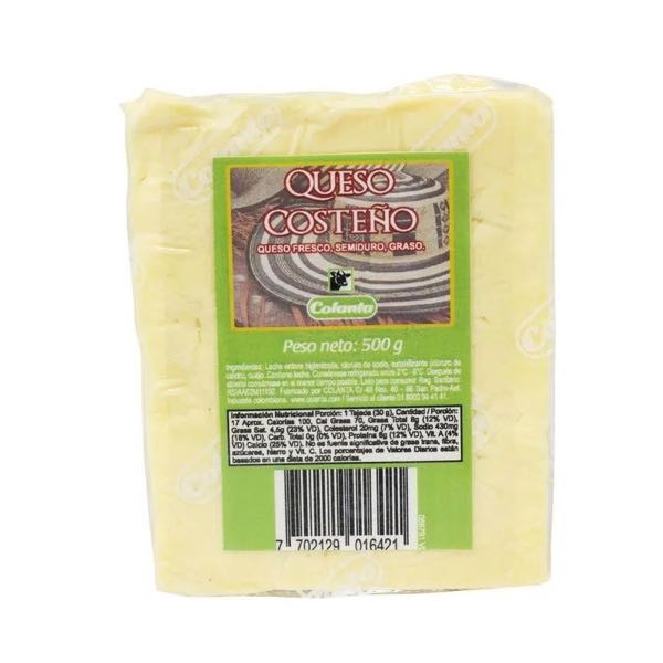QUESO COSTEÃ�O COLANTA BLOQUE