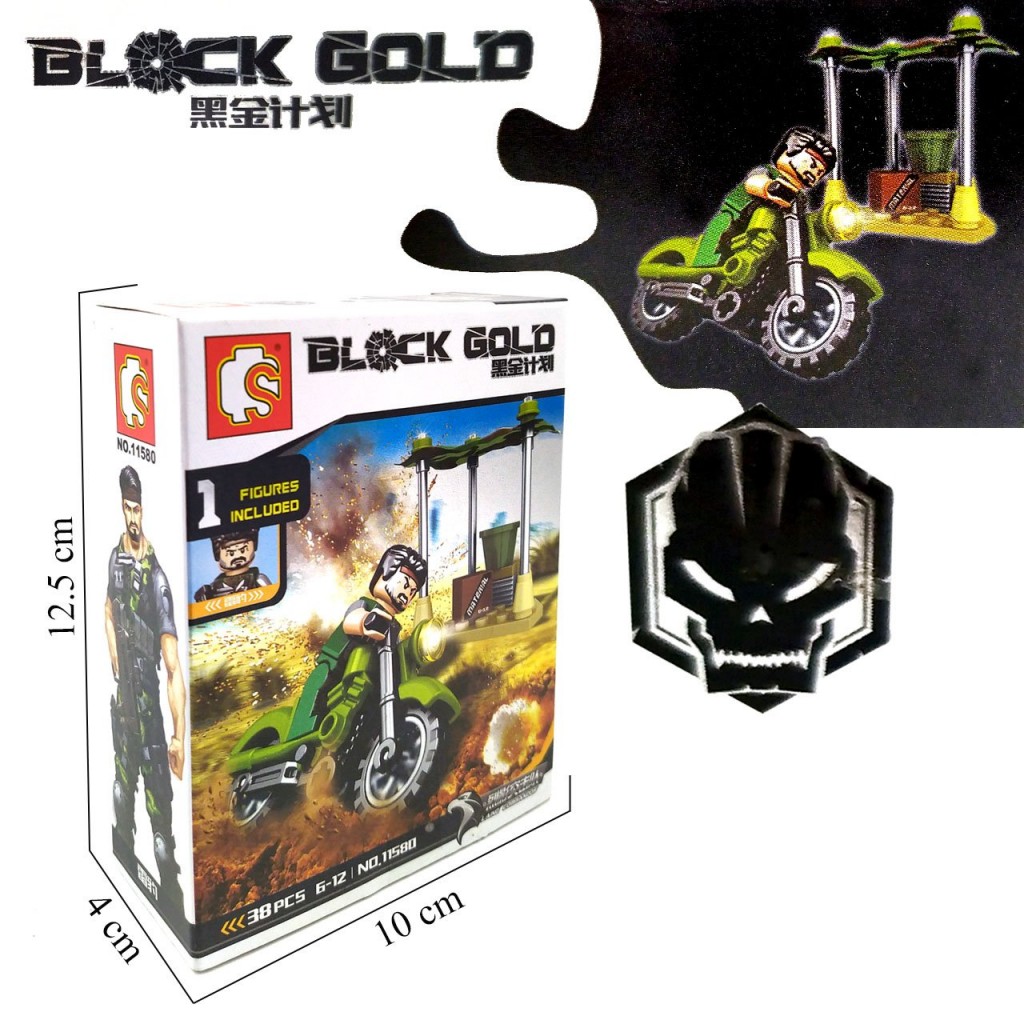 FIGURAS MOTO ARMABLES MILITARES JUGUETERÍA SOLDADOS JUGUETE DIDÁCTICO NO.11580