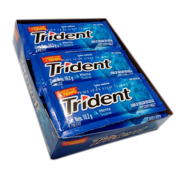 chicle trident menta *18 und