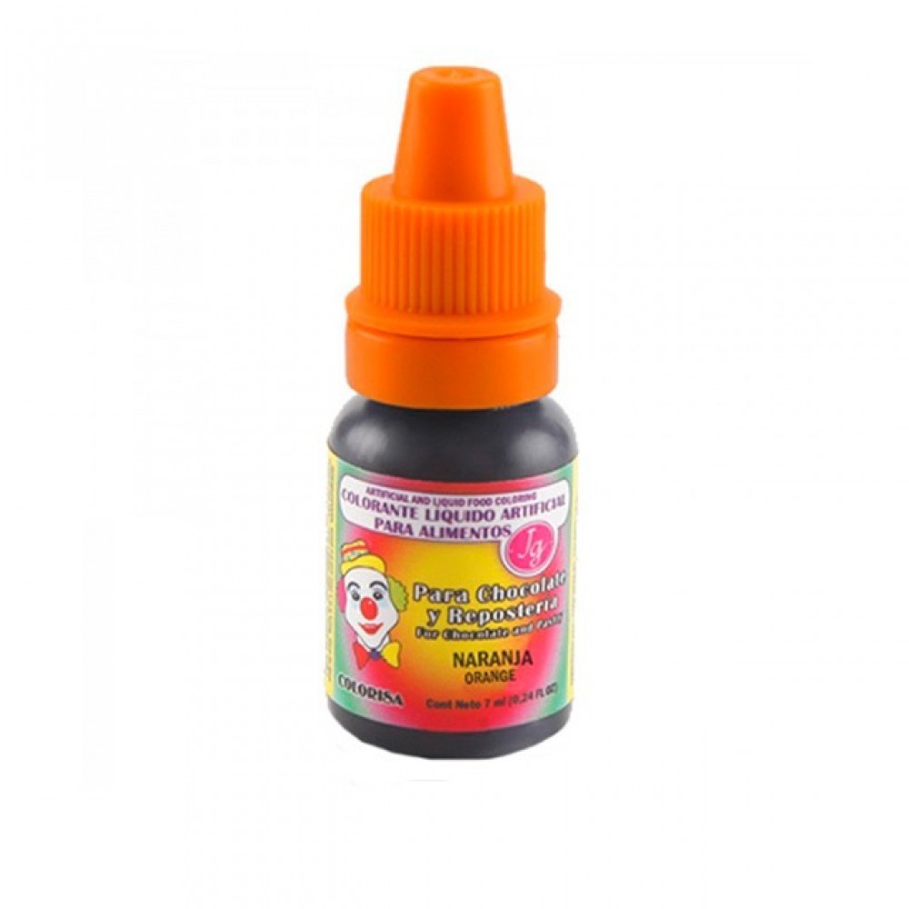Colorante líquido artificial para chocolateria y repostería *7ml naranja
