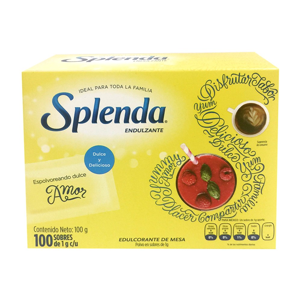 SPLENDA ENDULZANTE  x 100 SOBRES