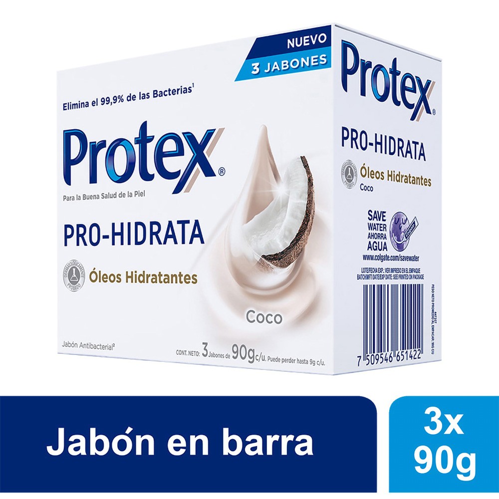 JABON PROTEX PRO HIDRATA COCO 3UND*90GR
