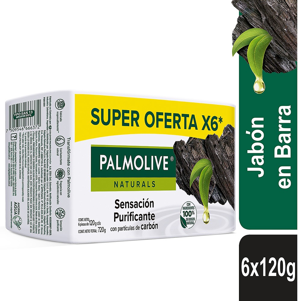 JABON  PALMOLIVE CARBON X 6UND*120GR