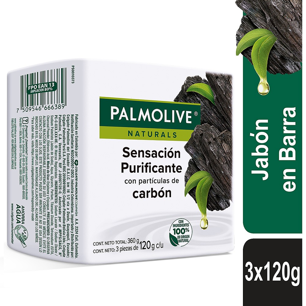 JABON  PALMOLIVE CARBON X3UND*120GR