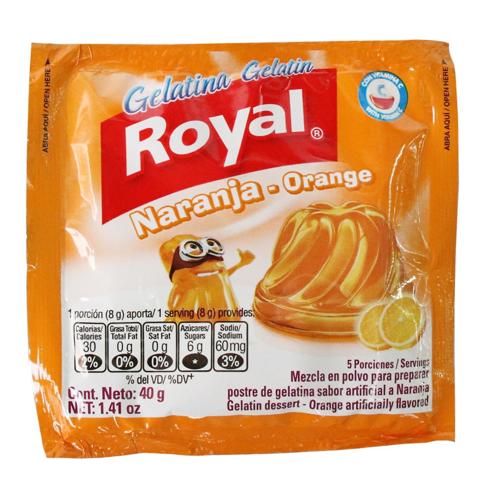 GELATINA ROYAL NARANJA 40gr