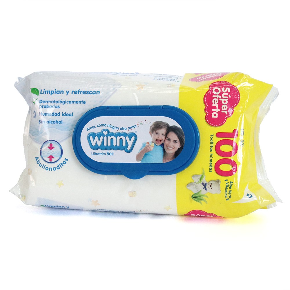 TOALLITAS WINNY ALOE 70+30 $ESP