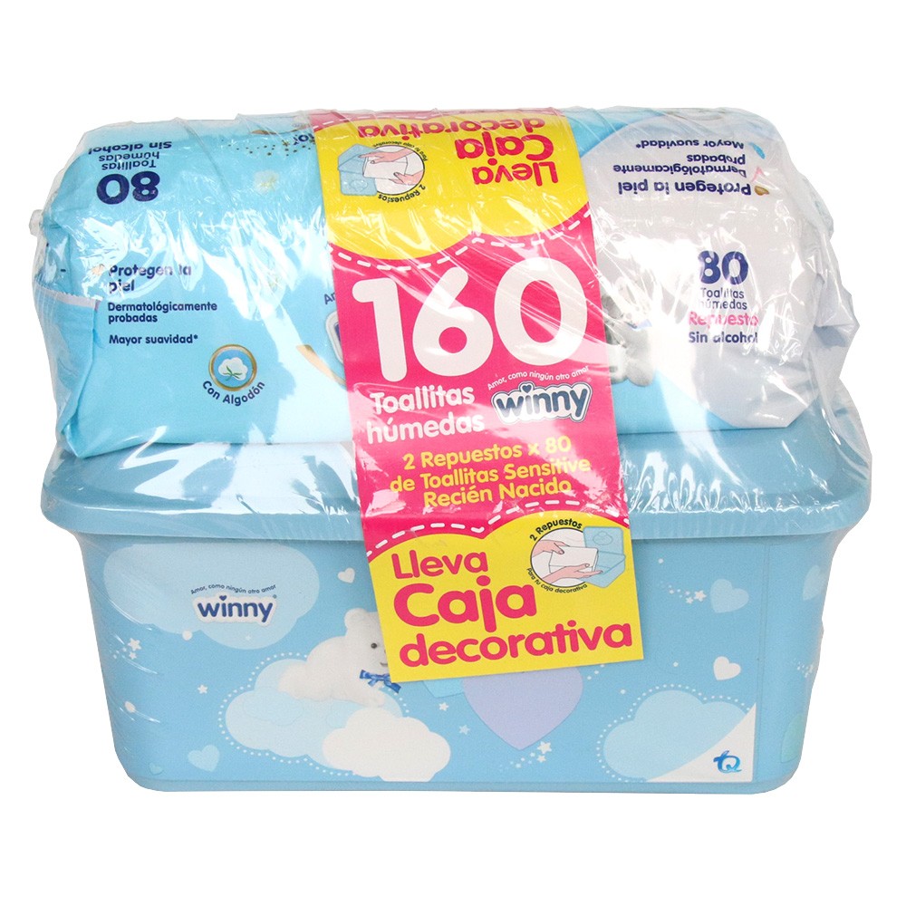 TOALLITAS WINNY RN  x 160 UND +CAJA