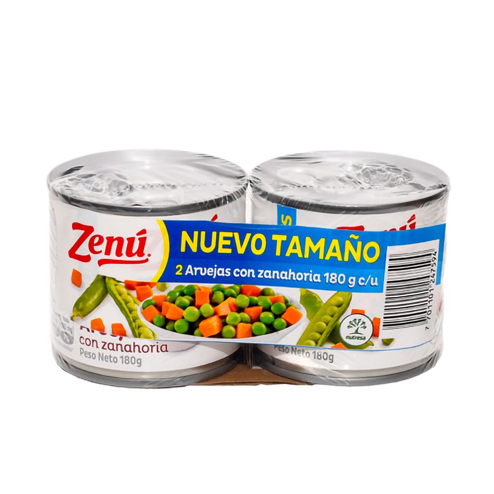 DUOPACK ARVEJA/ZANAHORIA LATA ZENU*180GR