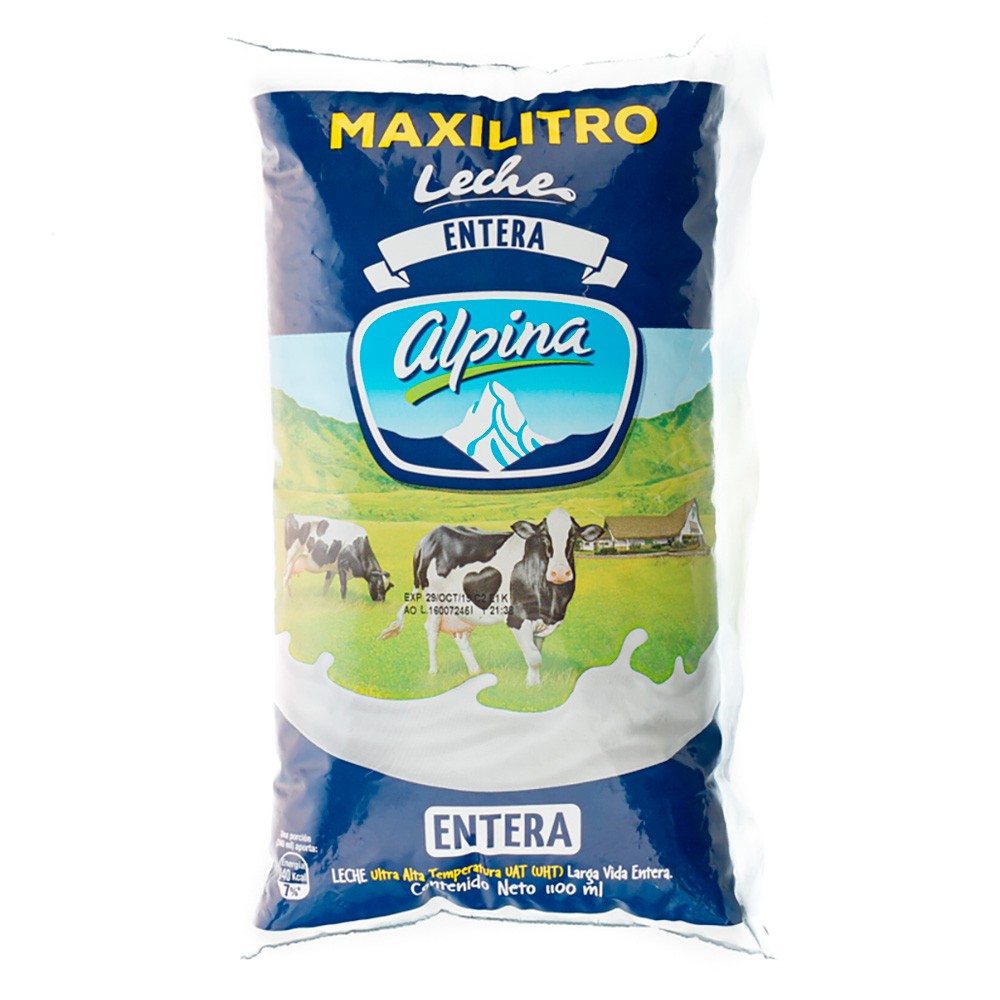 LECHE ENTERA ALPINA  x 1100ML