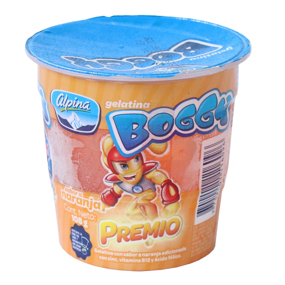 GELATINA BOGGY PREMIO NARANJA   x 108GR