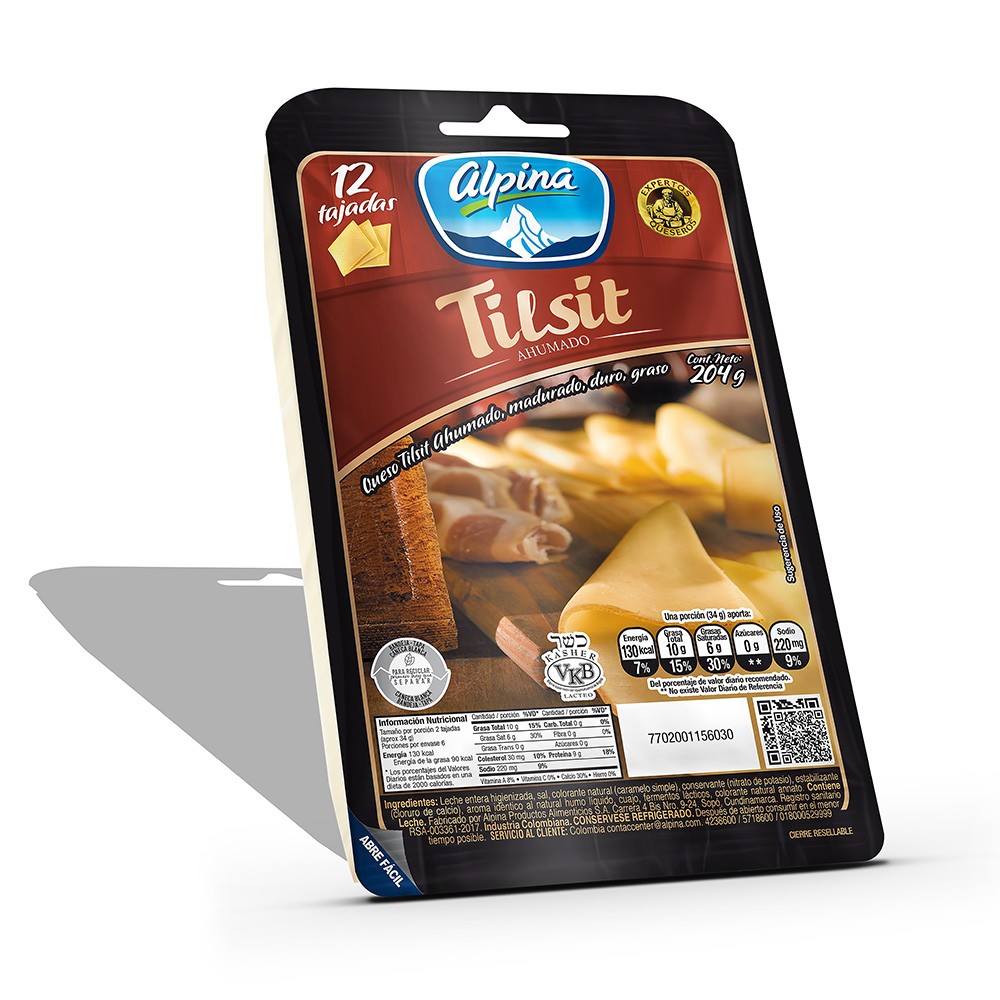 QUESO TILSIT AHUMADO TAJAD ALPINA*204 GR