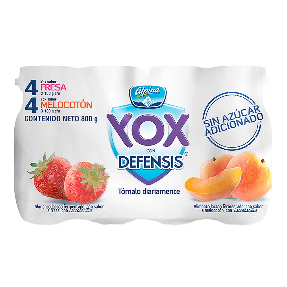 BEBIDA YOX SURTIDO SIN AZUCAR X8UN*100gr