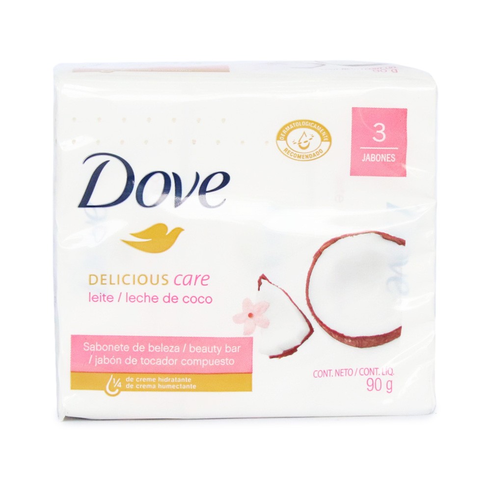 JABON DOVE LECHE DE COCO  x 3  x 90 GR