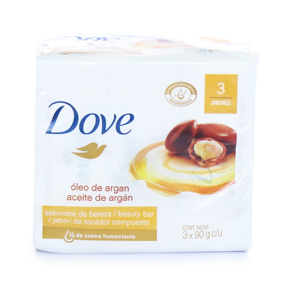 JABON DOVE OLEO DE ARGAN x 3UND x 90GR