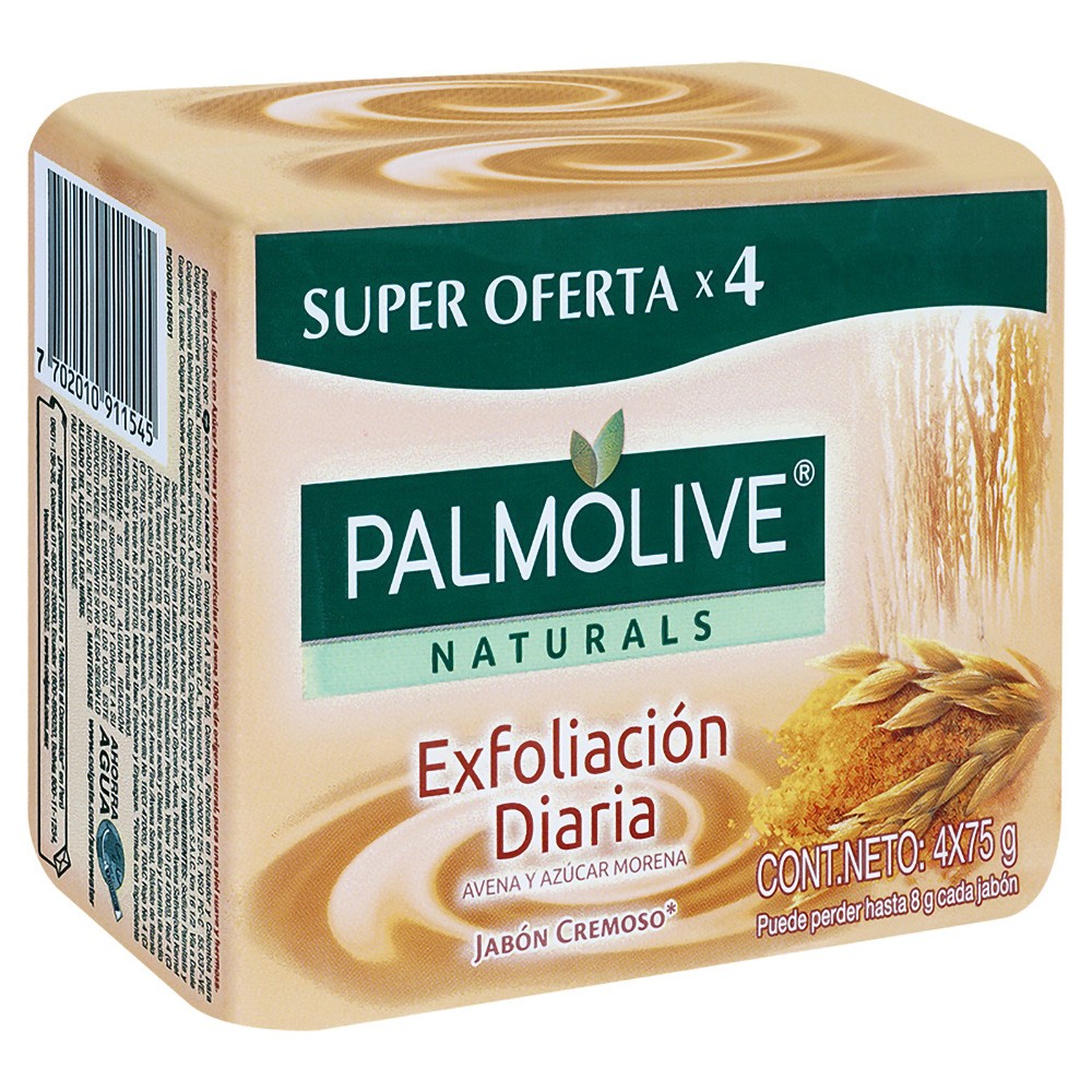 JABON PALMOLIVE AVENA Y AZUCAR 4UN*75 GR