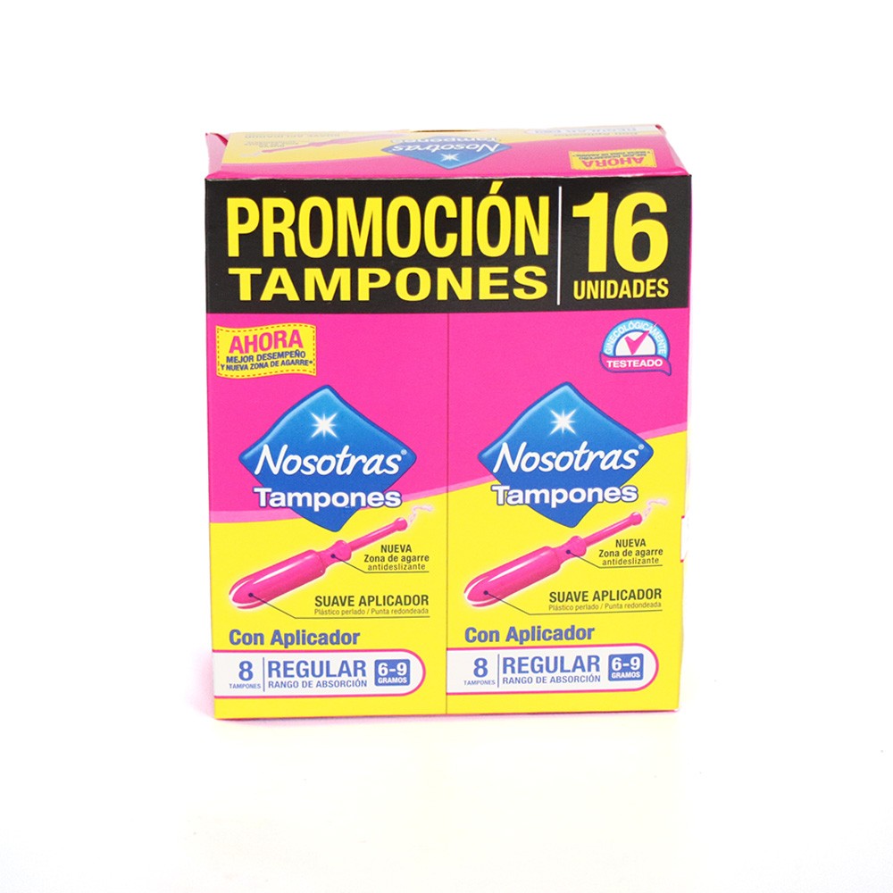 TAMPON NOSOTRAS APLICADOR REGULAR 2X8 PE