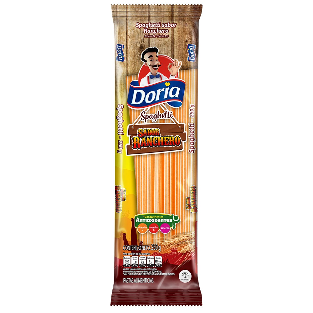 SPAGUETTI DORIA SABOR RANCHERO  x 250GR