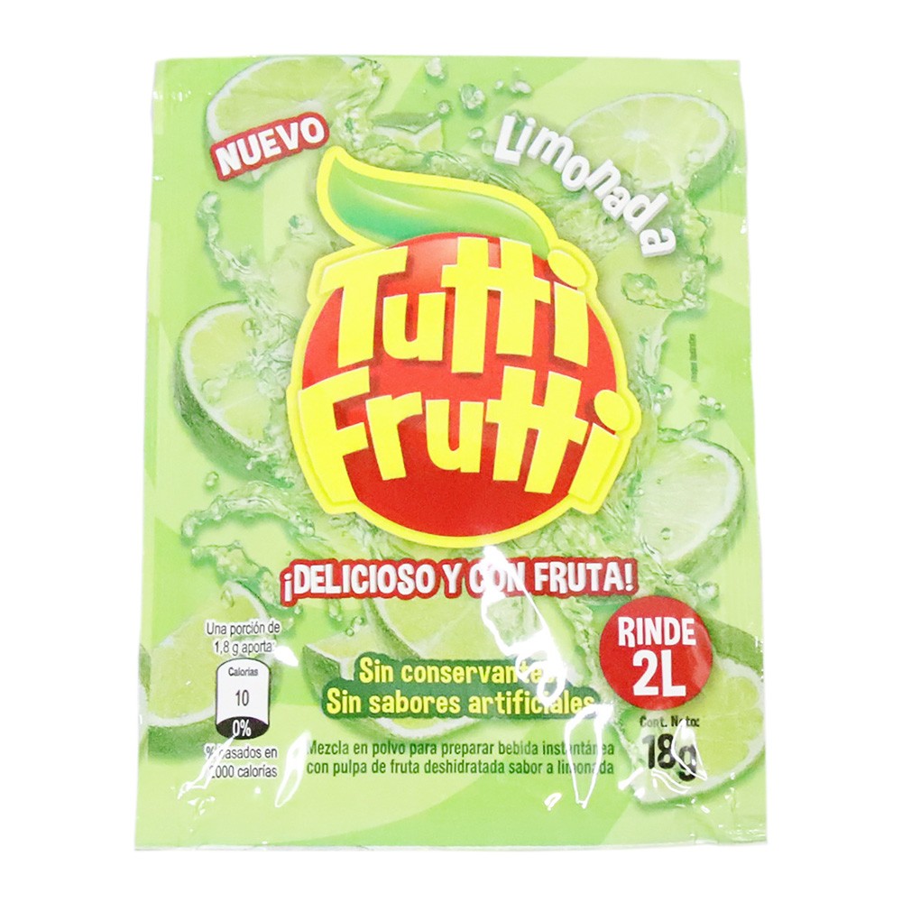TUTTI FRUTTI EN SOBRE LIMONADA x 18GR
