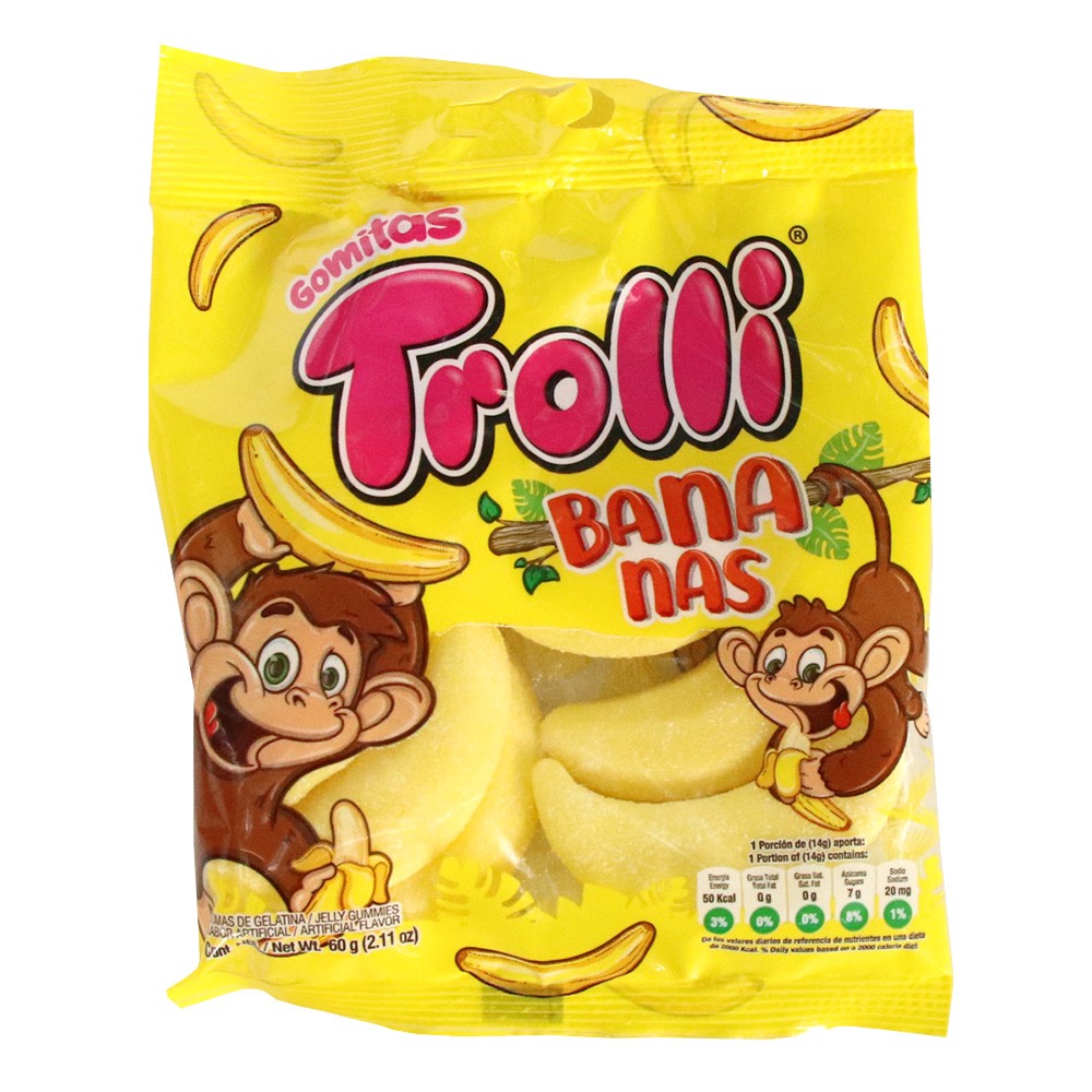 GOMAS TROLLI BANANA*55 GR