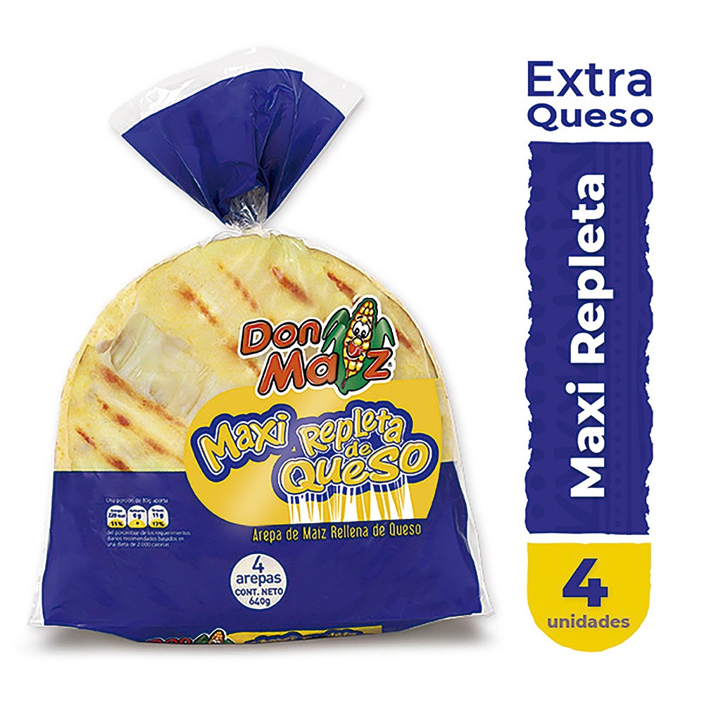 AREPA DE QUESO DON MAIZ X4 UNDS