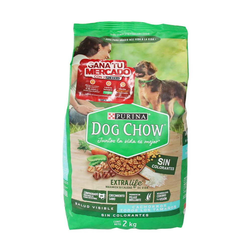 DOG CHOW S/COLORANTES CACHORROS *2 KG