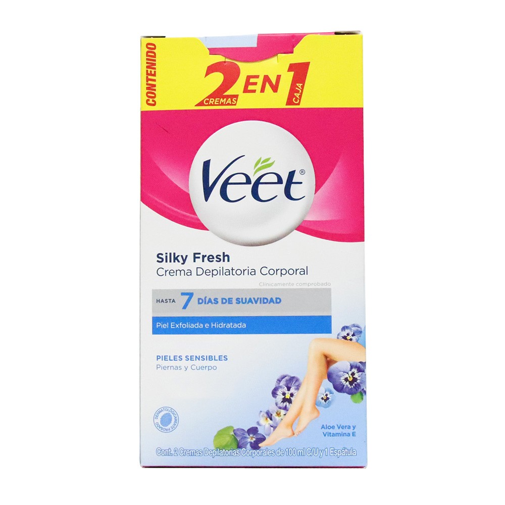CREMA DEPILATOR VEET PIEL SENSIB 2*100ML