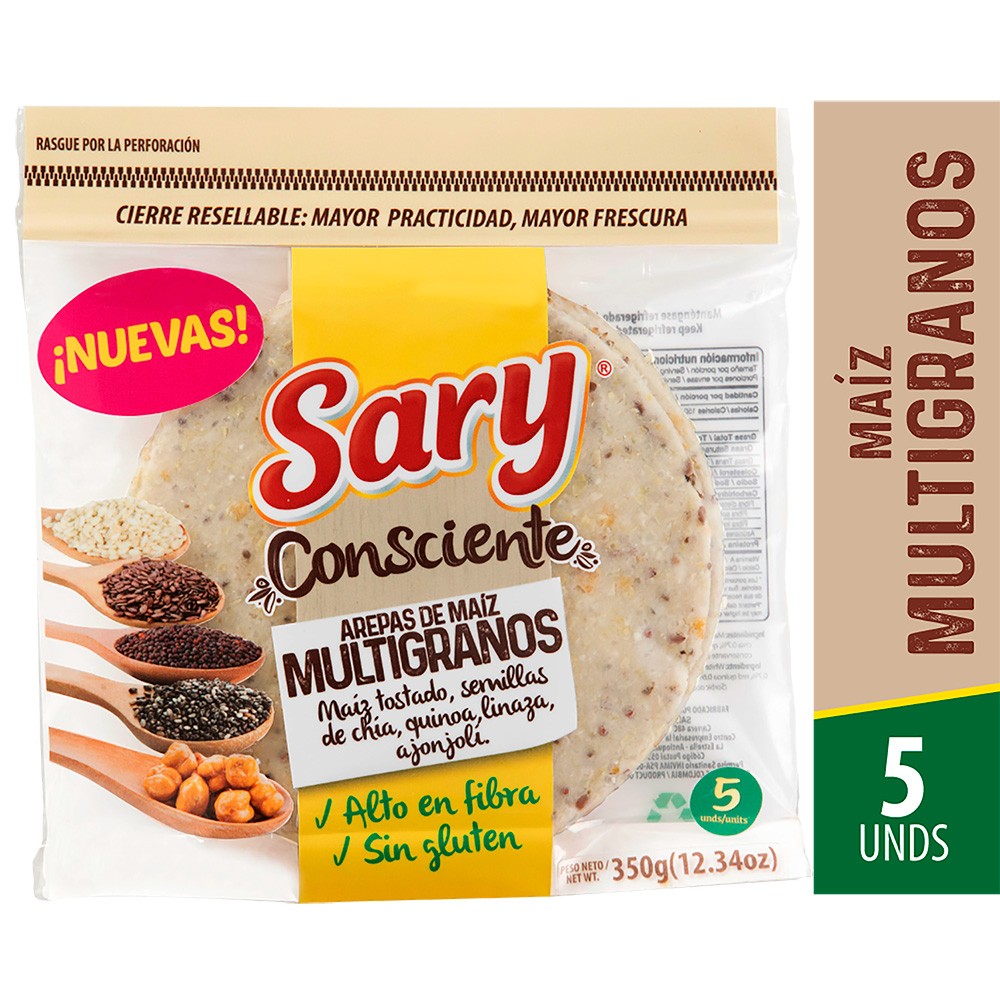 AREPA DE MAIZ CON SEMILLAS DE CHIA *5UNI