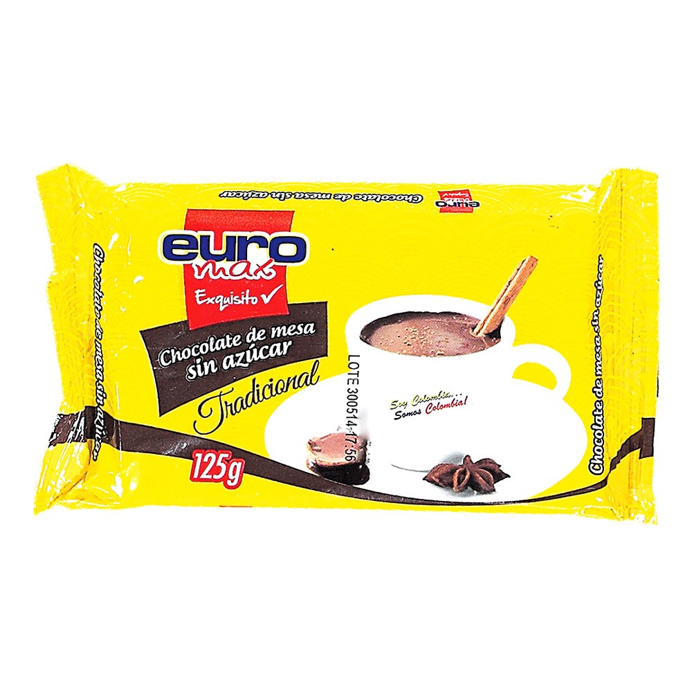CHOCOLATE BARRA EURO  x 125GR