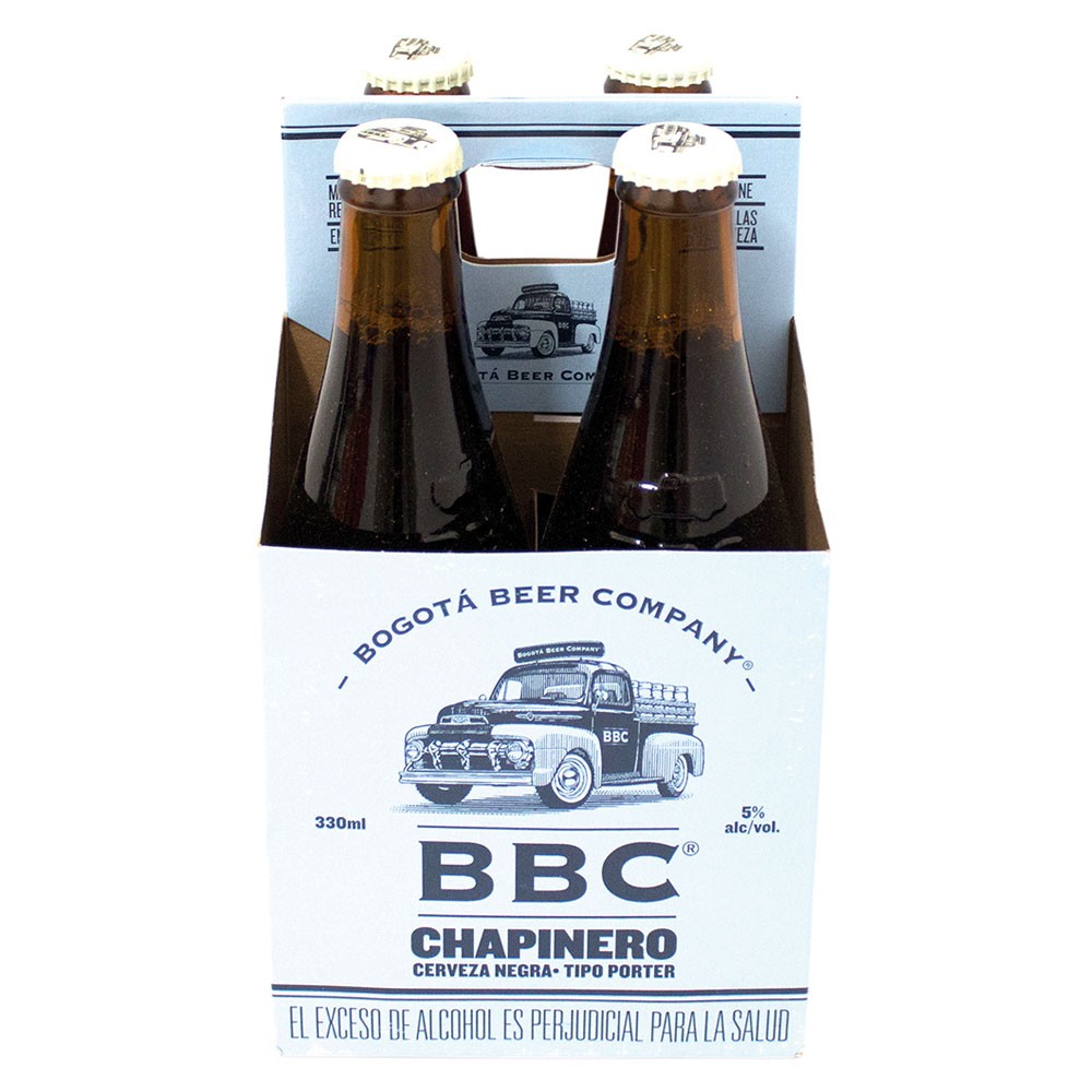 CERVEZA BBC CHAPINERO PORTER X 4 *330ML